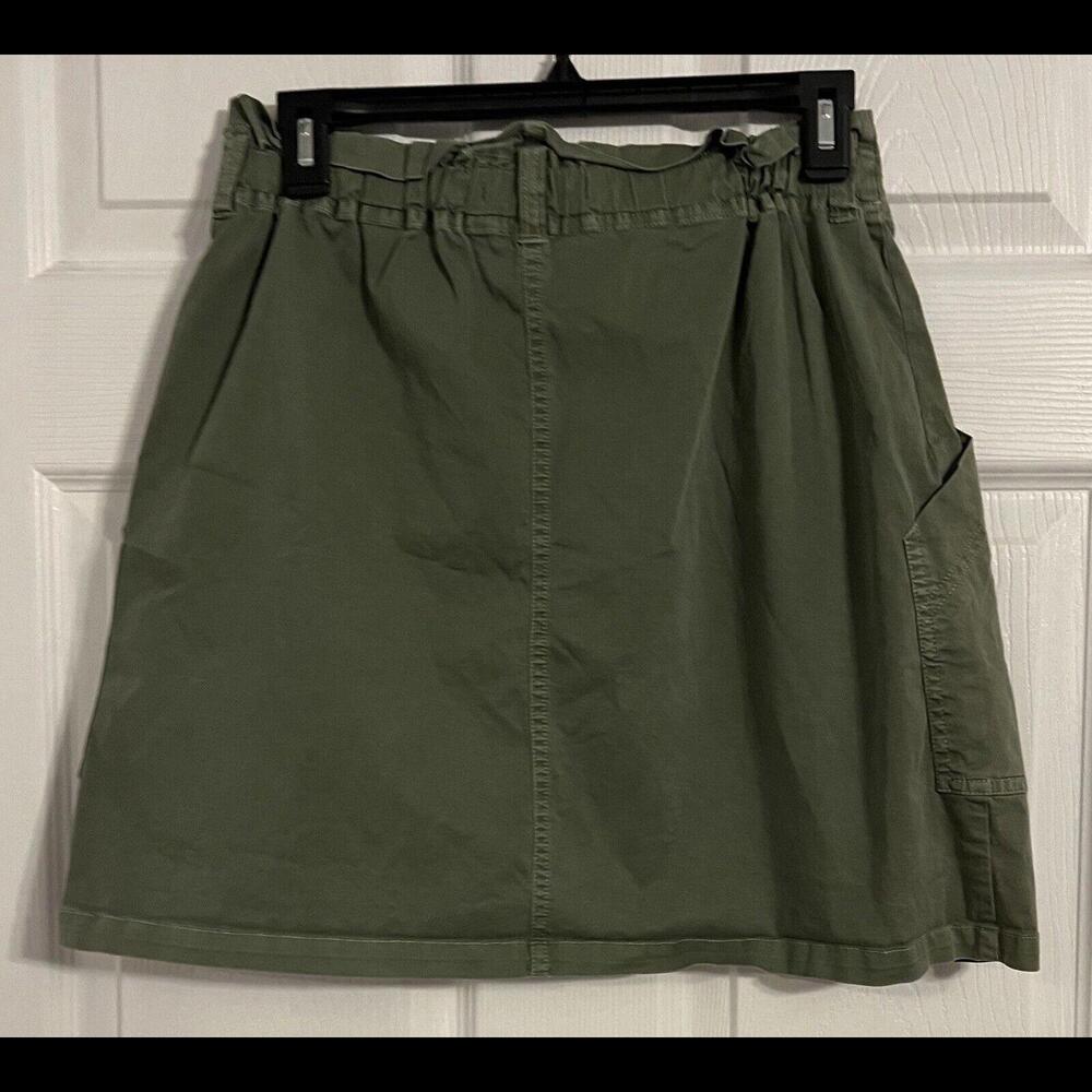 abercrombie fitch Womens olive Green Medium Paper bag Skirt With Pockets - Picture 2 of 12